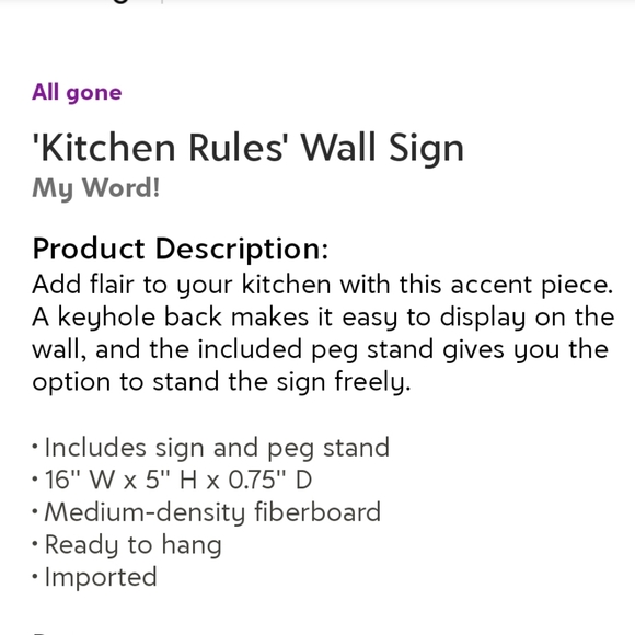 🖤 Kitchen Rules sign! - Picture 2 of 4